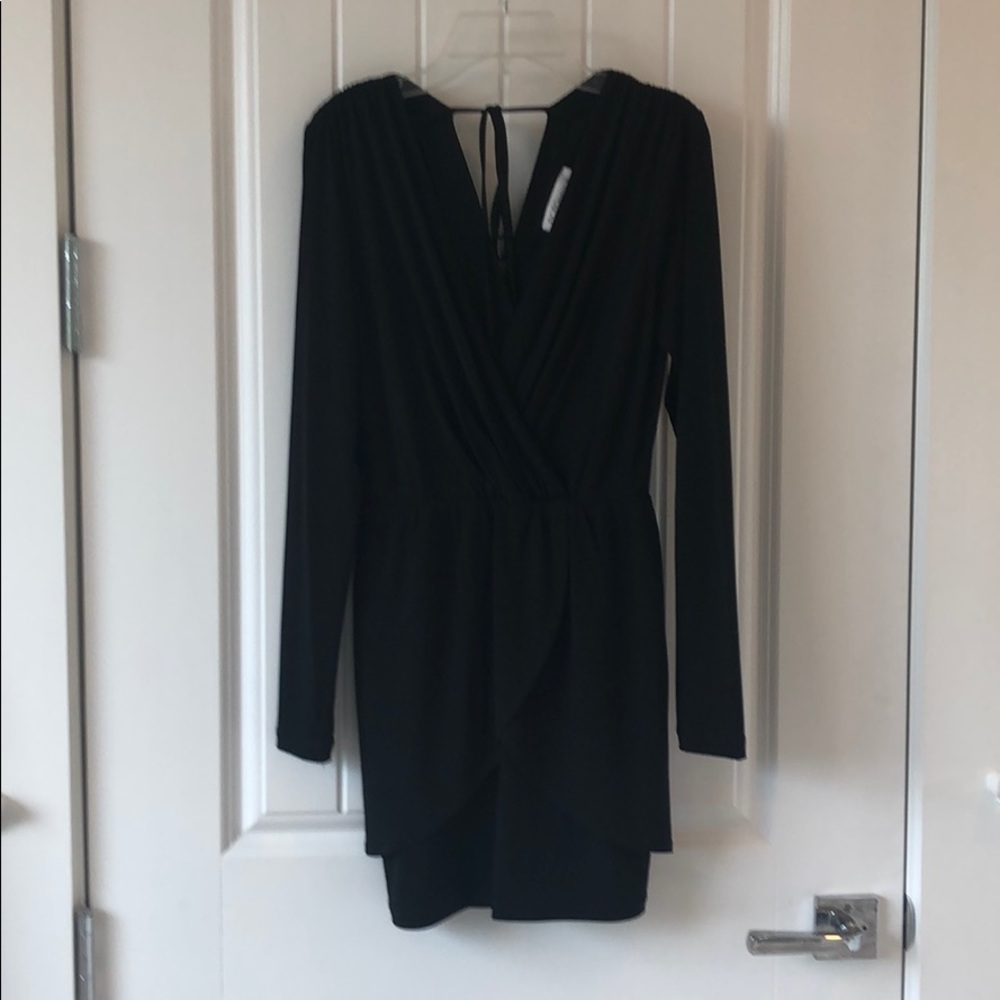 BCBGeneration mini black dress long sleeve black.